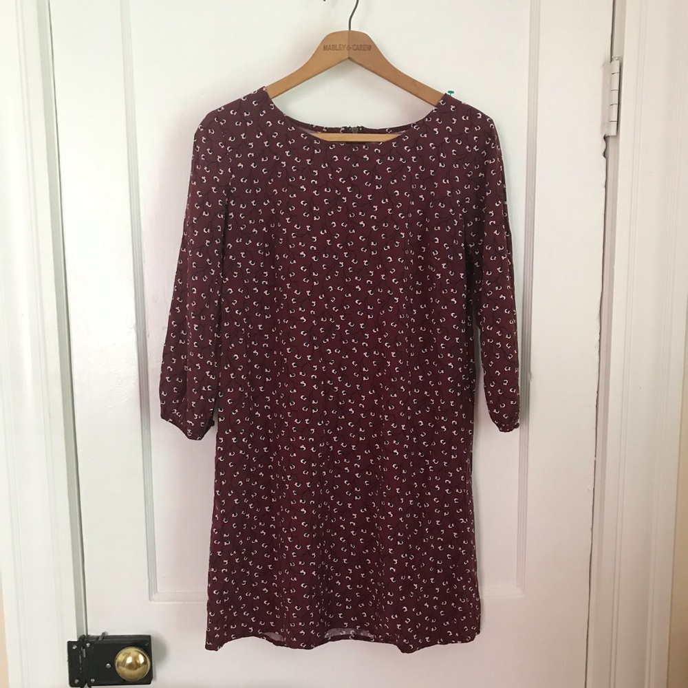 Maroon half sleeve dress!